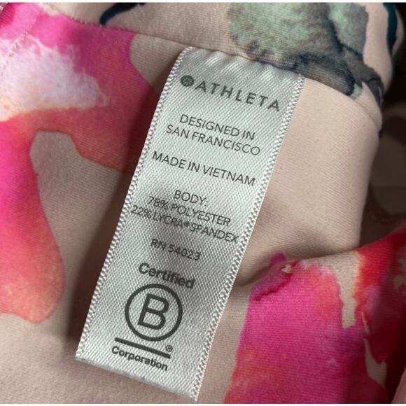 Athleta Elation 7/8 Painted Flower High Rise Leggings Size Small - Picture 11 of 11